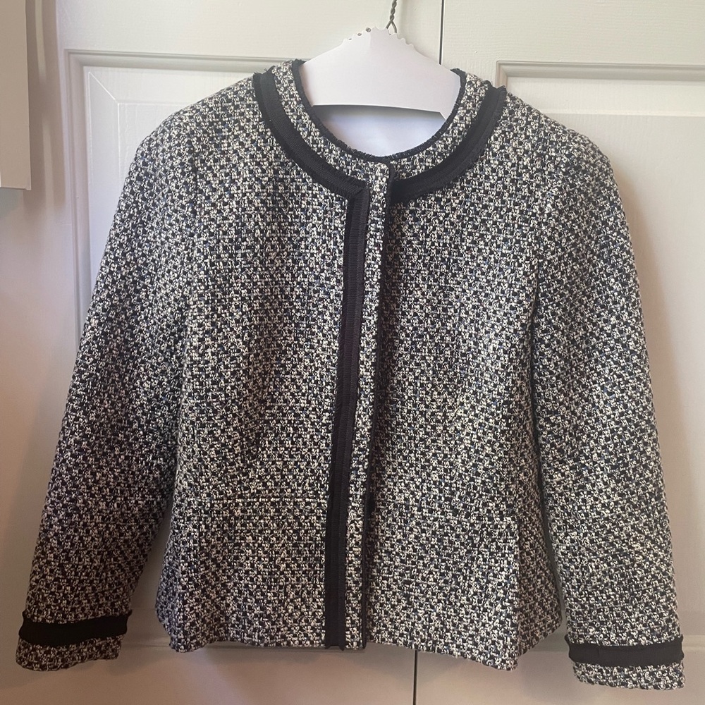 Ann Taylor Navy, Blue & Burgundy Blazer